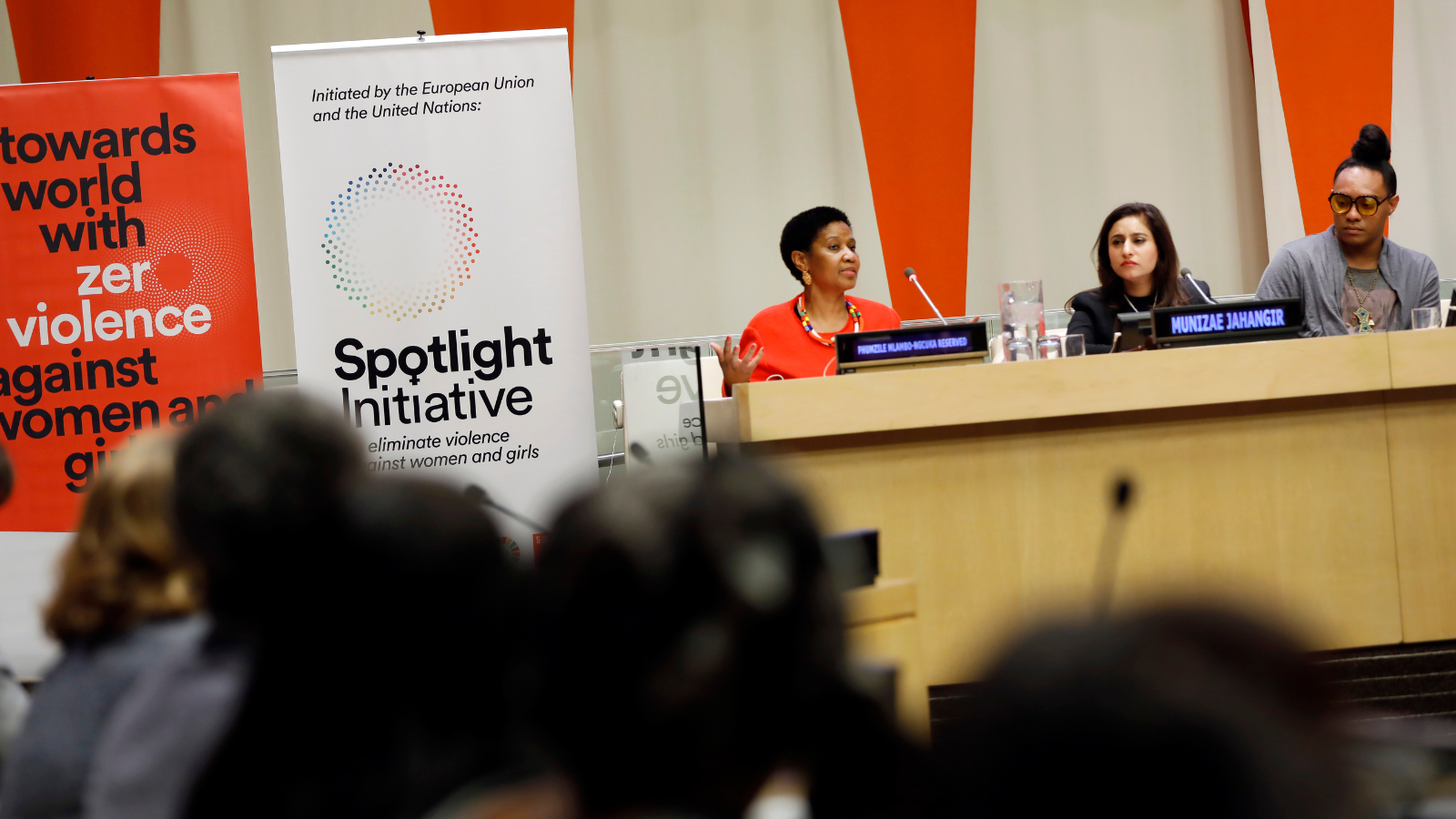 Phumzile Mlambo-Ngcuka at the CSW62 Event - The Spotlight Initiative - Ending violence against ALL women and girls, “Leaving no one behind”