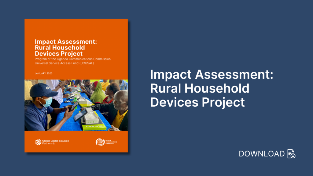 Graphic poster of GDIP UCC Impact Assessment: Rural Household Devices Project report